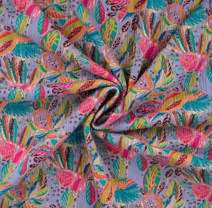 Katoentricot crincled multicolor - Qjutie & the Qjutest